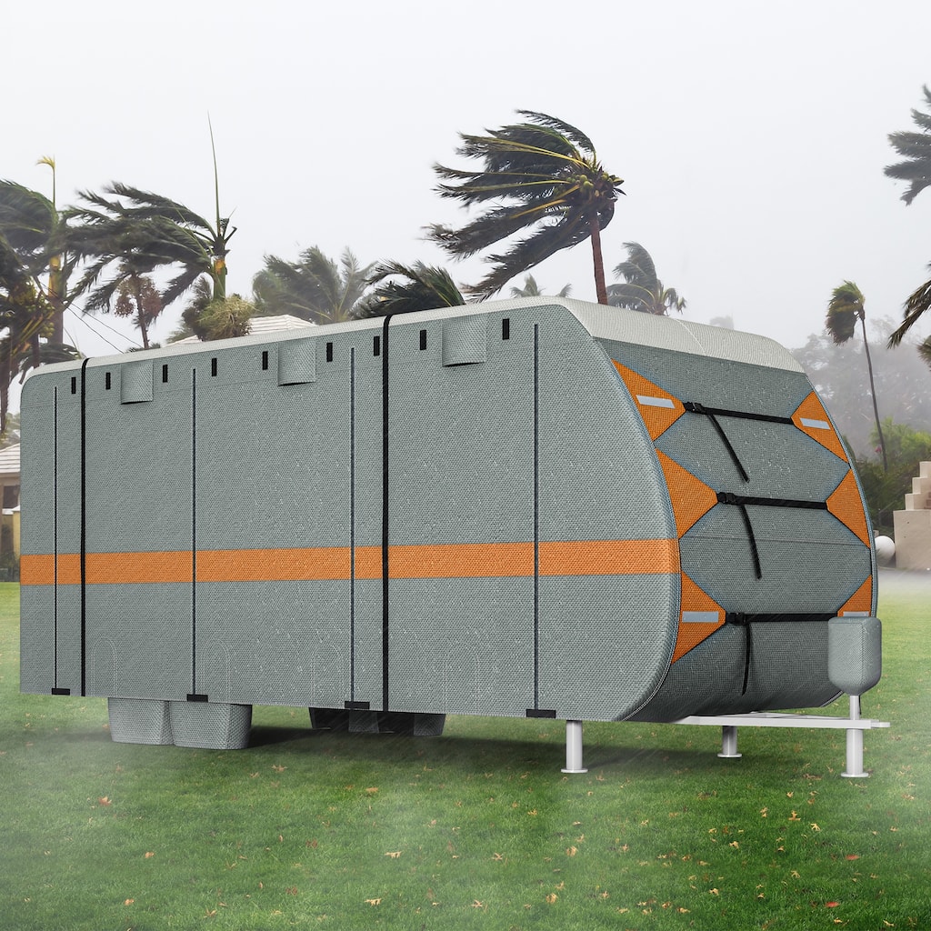 Grey Waterproof Windproof RV Cover