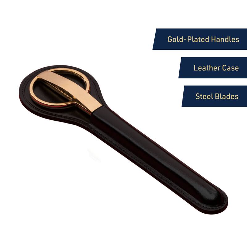 Kings County Tools 3-Piece Letter Opener Envelope Slitter and Desk Scissors Set with Leather Case