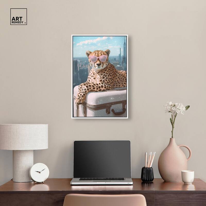 Cheetah Luggage NYC Canvas by Art Remedy