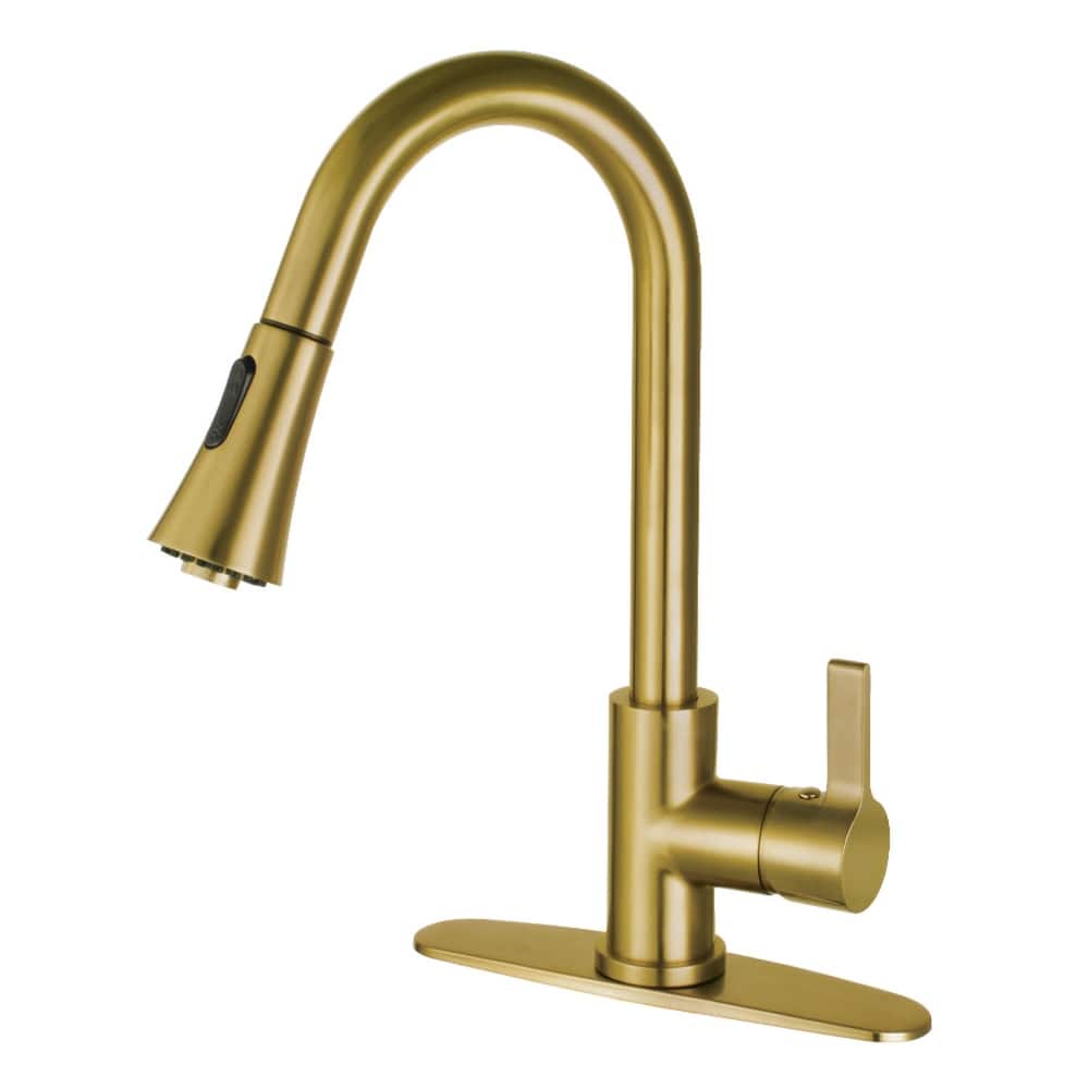 Kingston Brass Continental 1.8 GPM Single Hole Pull Down Kitchen