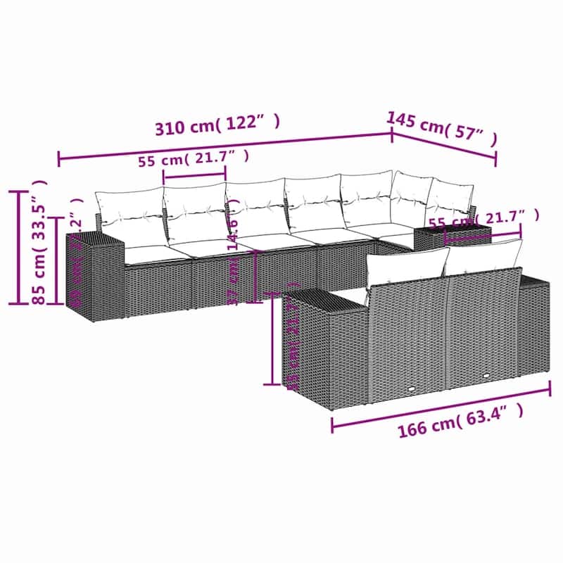 vidaXL Garden Sofa Set