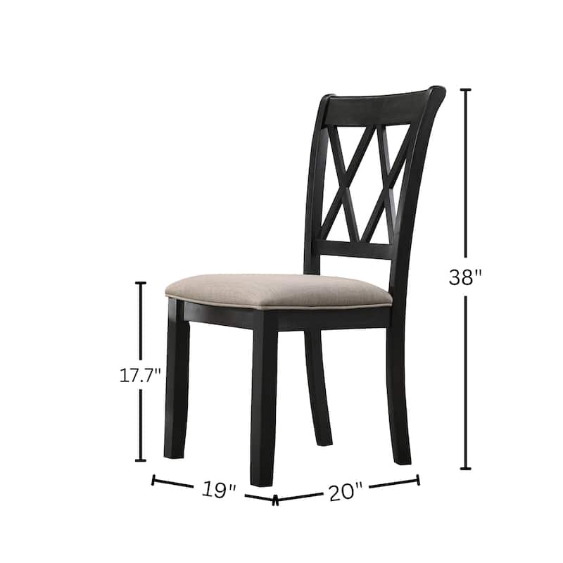 Roundhill Furniture Havre 5-Piece Pedestal Round Dining Set