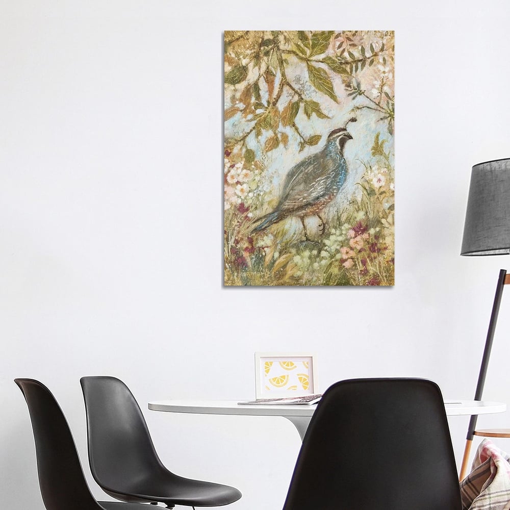 iCanvas "Quail Steps Out" by Lisa Marie Kindley Canvas Print