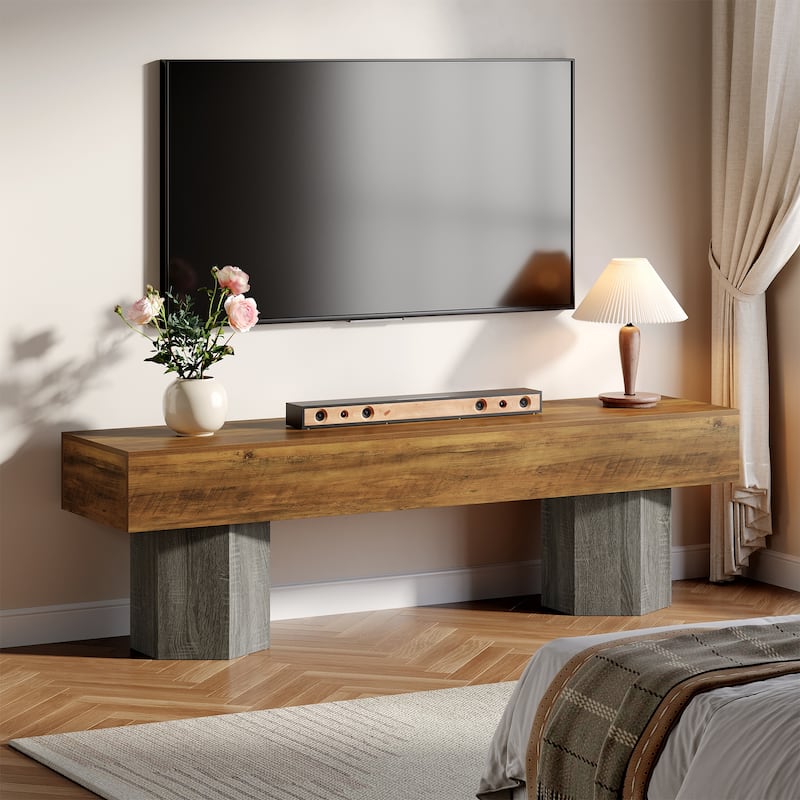 63" TV Stands for TVs up to 55''/65''/70'' - 62.99" W × 15.75" D × 21.65" H - Brown