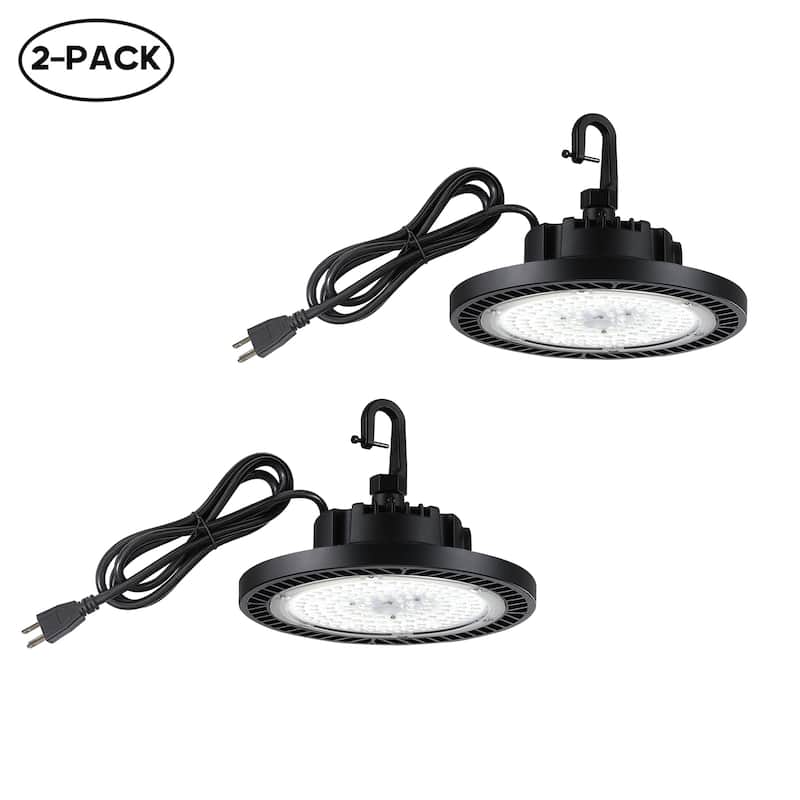 LED Inch High Bay Light - Black-2Pack - 9-in W