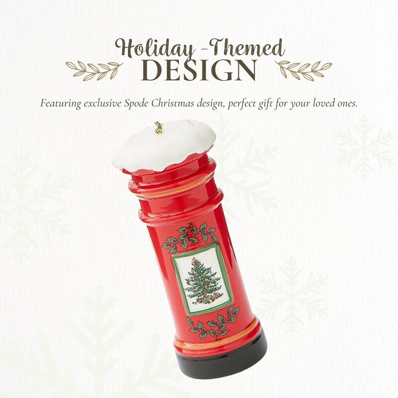 Spode Tree Brit Post Box Ornament