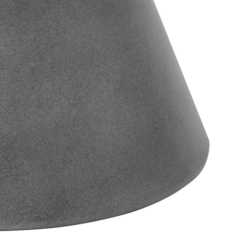 Christopher Knight Home - 15.25" Outdoor MGO Concrete Side Table with Hourglass Silhouette for Patio, Balcony, Poolside