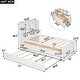 preview thumbnail 4 of 9, Twin Size Platform Bed with Storage Headboard & 3 Drawers, Wooden Bedframe w/ Twin Size Trundle & Charging Station-Antique Brown