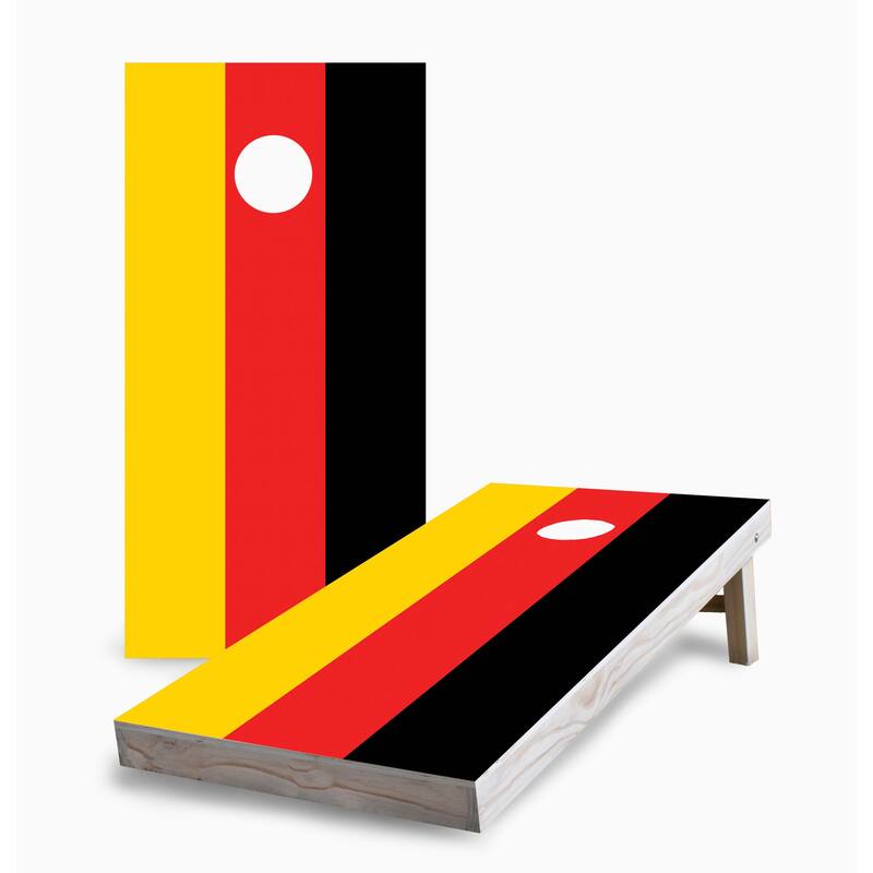 German Flag Corn Hole Board Set with Carry Case - 16 Years and Up
