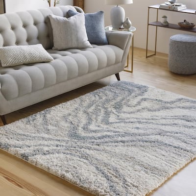 Livabliss Arabescus Modern Wave Shag Rug