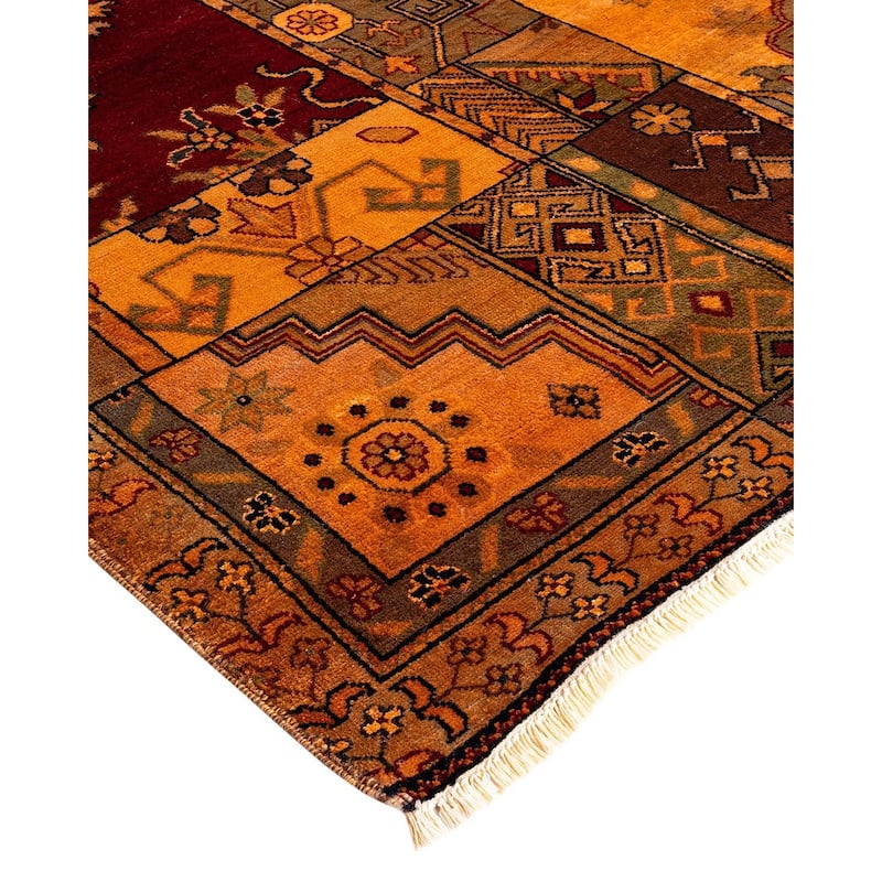 Vibrance One-of-a-Kind Hand-Knotted Area Rug - Orange, 8' 10" x 12' 0" - 8' 10" x 12' 0"