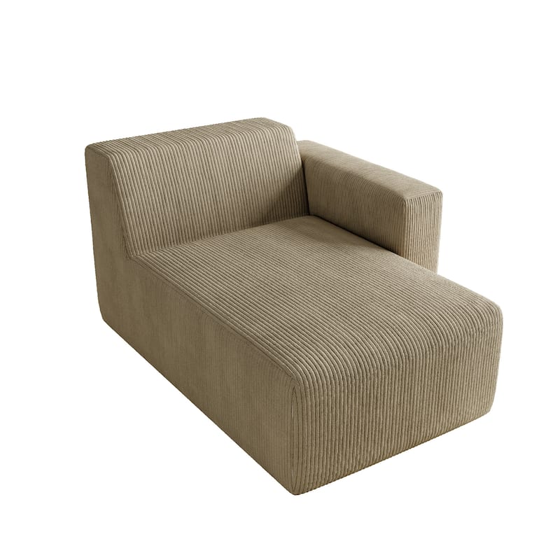 UIXE Upholstered Corduroy Chaise Lounges For Interior