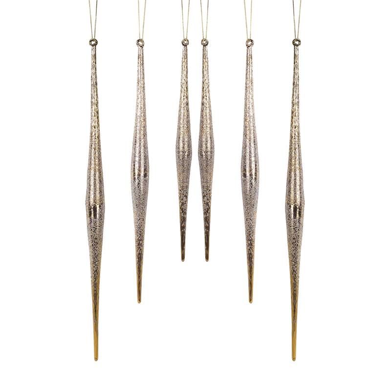 Glass Icicle Ornament (Set of 6)