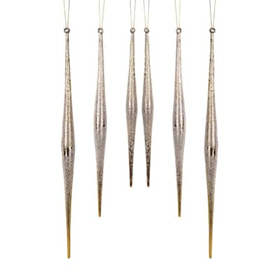 Glass Icicle Ornament (Set of 6)