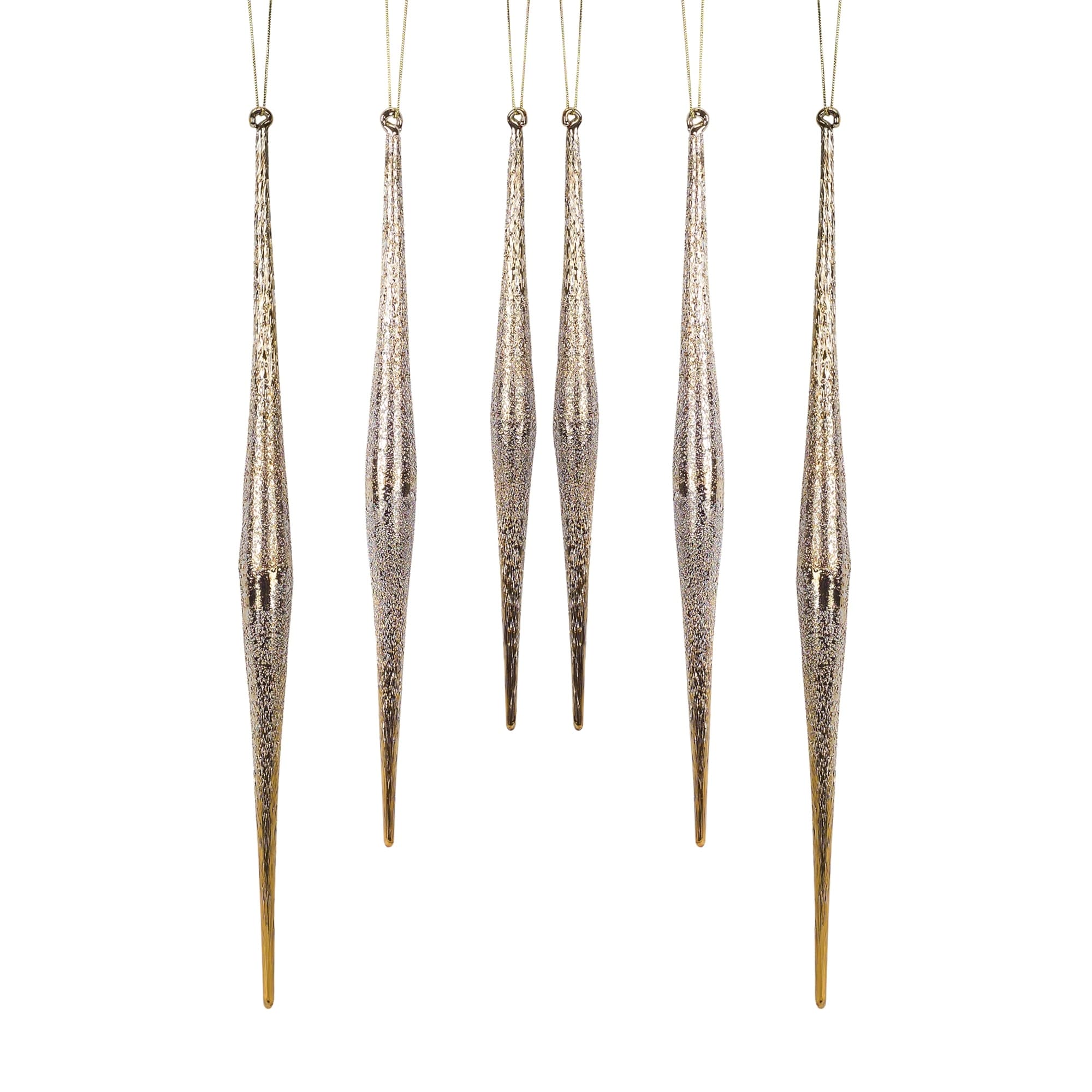 Glass Icicle Ornament (Set of 6)