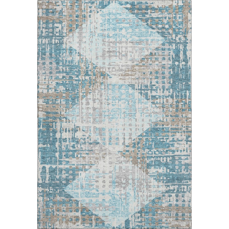 Premium Washable Super Soft Hatch Diamond Mayfield Rug