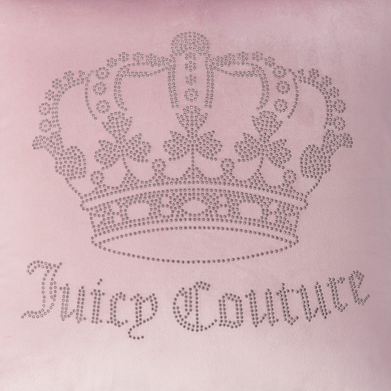 Juicy Couture Gothic Rhinestone Crown Pillow 20" x 20"