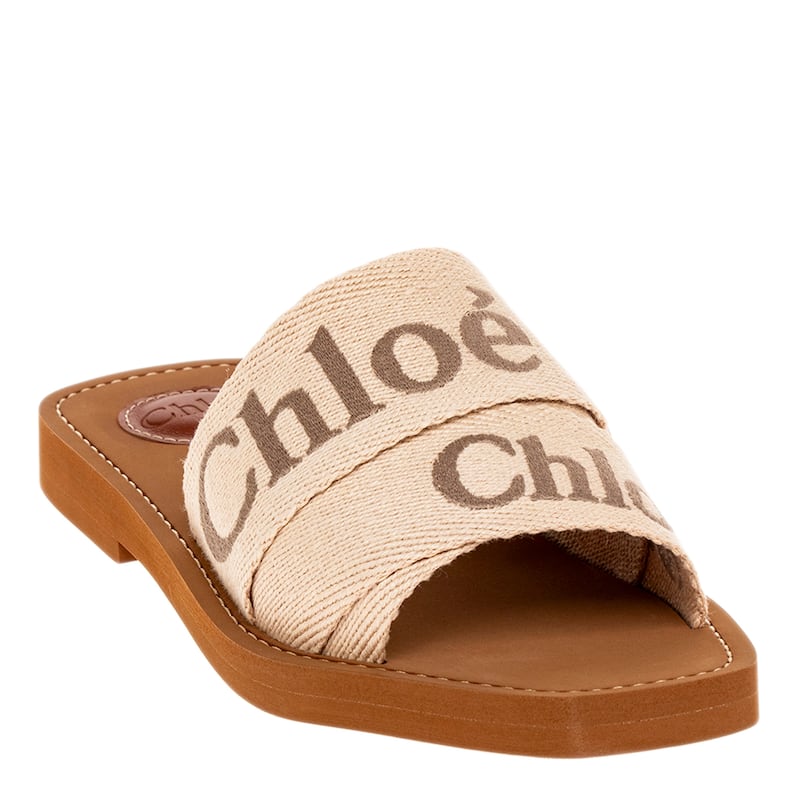 Chloe Woody Flat Mule - Blushy Beige - 36 EU