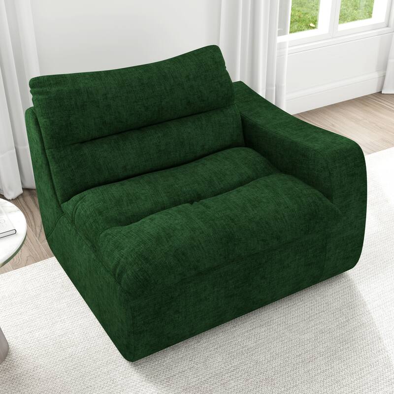 Lazy floor sofa, modern floor lounge chair with right arm, comfortable beanbag sofa, suitable for living room bedroom office