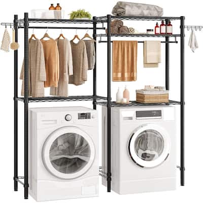 Over The Washer and Dryer Storage Shelf - 65.4"L x 13"W x 77.6"H