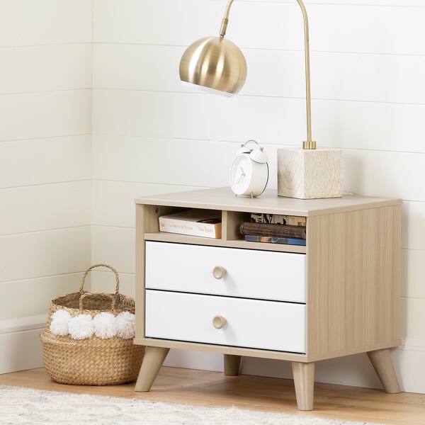 slide 2 of 18, South Shore Yodi 2-Drawer Nightstand