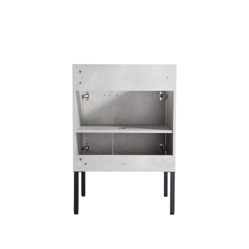 24" FreeStanding Bathroom Vanity with Sink, Floor Stand Bathroom Vanity with Soft Close Door and Adjustable shelf