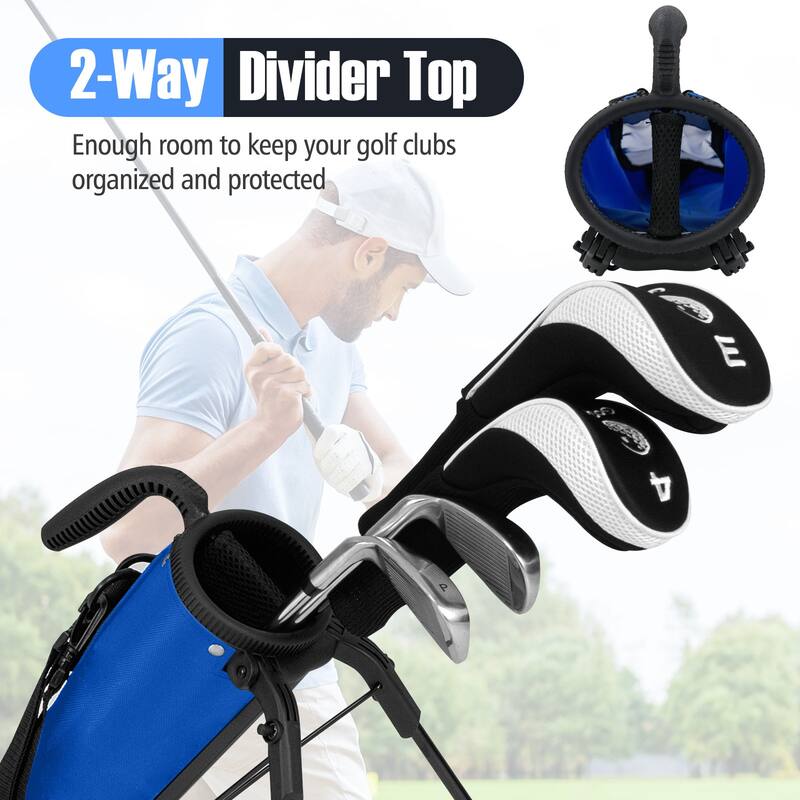 Gymax Lightweight Golf Stand Bag Par 3 & Executive Courses Carry Bag