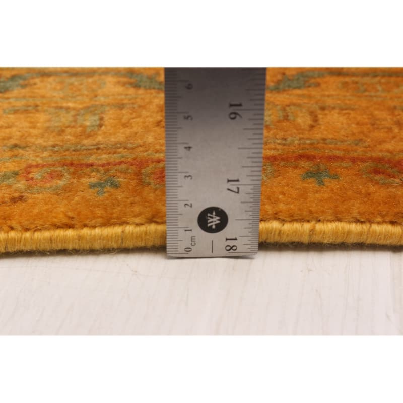 ECARPETGALLERY Hand-knotted Vibrance Light Orange Wool Rug - 6'0 x 8'7
