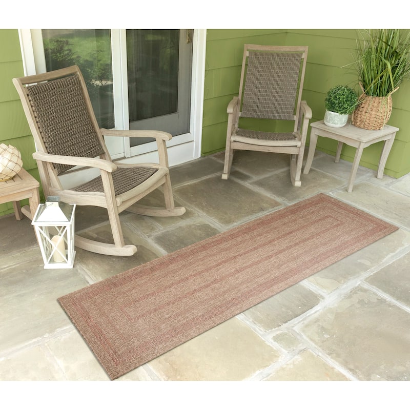 Liora Manne Sahara Multi Border Indoor/Outdoor Rug