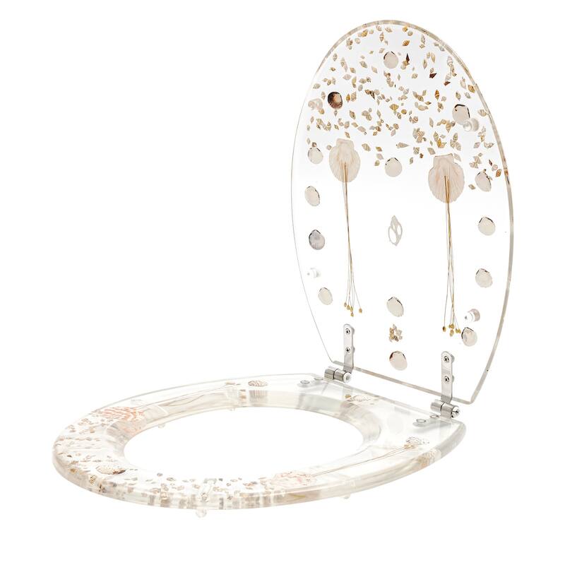Transparent Resin Shell Polyresin Toilet Seat