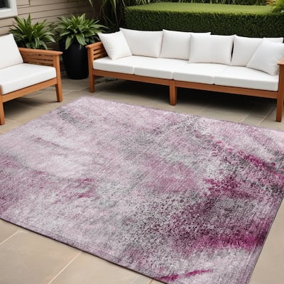 Gaz Artistic Abstract Weather Resistant Current & Stylish Outdoor Rug