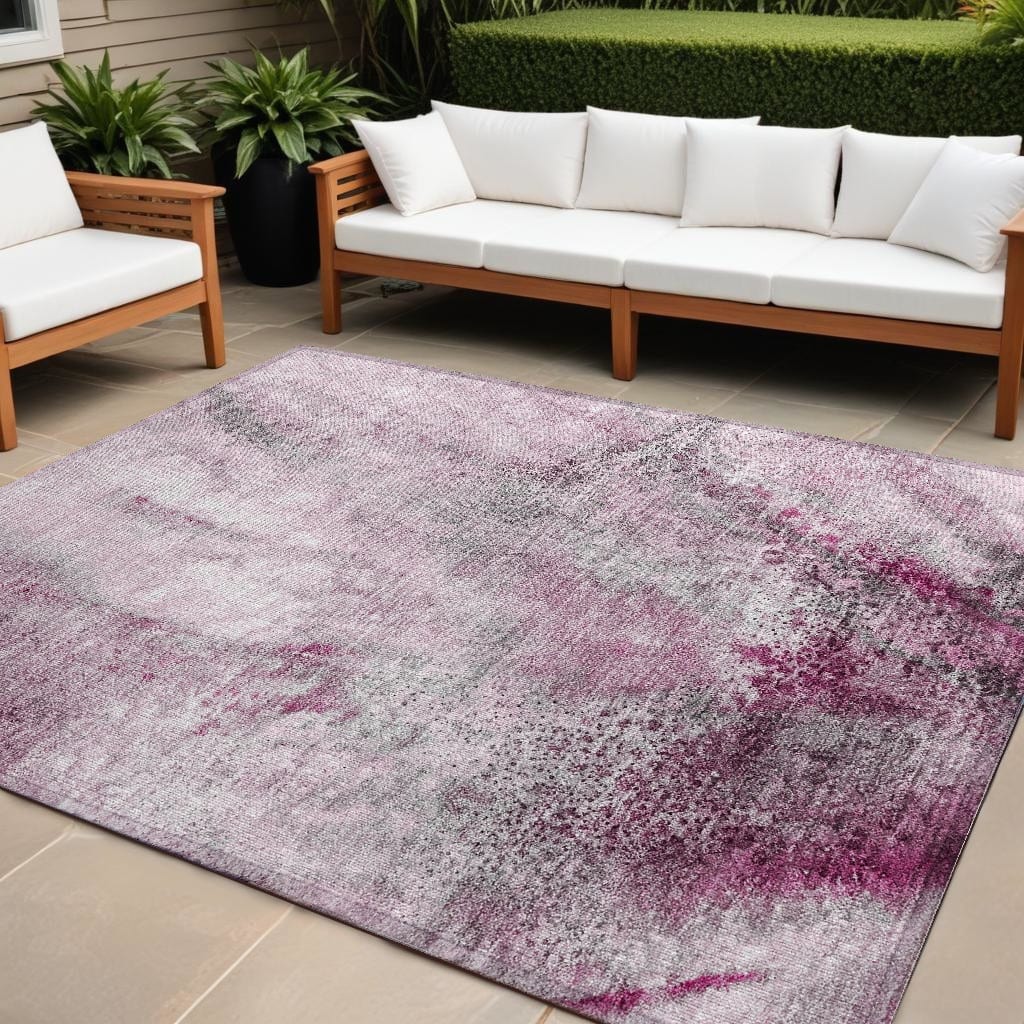 Gaz Artistic Abstract Weather Resistant Current & Stylish Outdoor Rug
