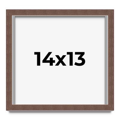 14x13 Shadow Box Frame Brown | 1.125 inches Deep Real Wood Rustic