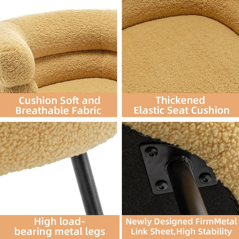XINMICS Modern Accent Chair Upholstered Armchair for Living Room, Bedroom