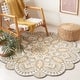 preview thumbnail 3 of 17, SAFAVIEH Handmade Novelty Urtza Ornate Flower Wool Rug 10' Round - Ivory/Beige - Round