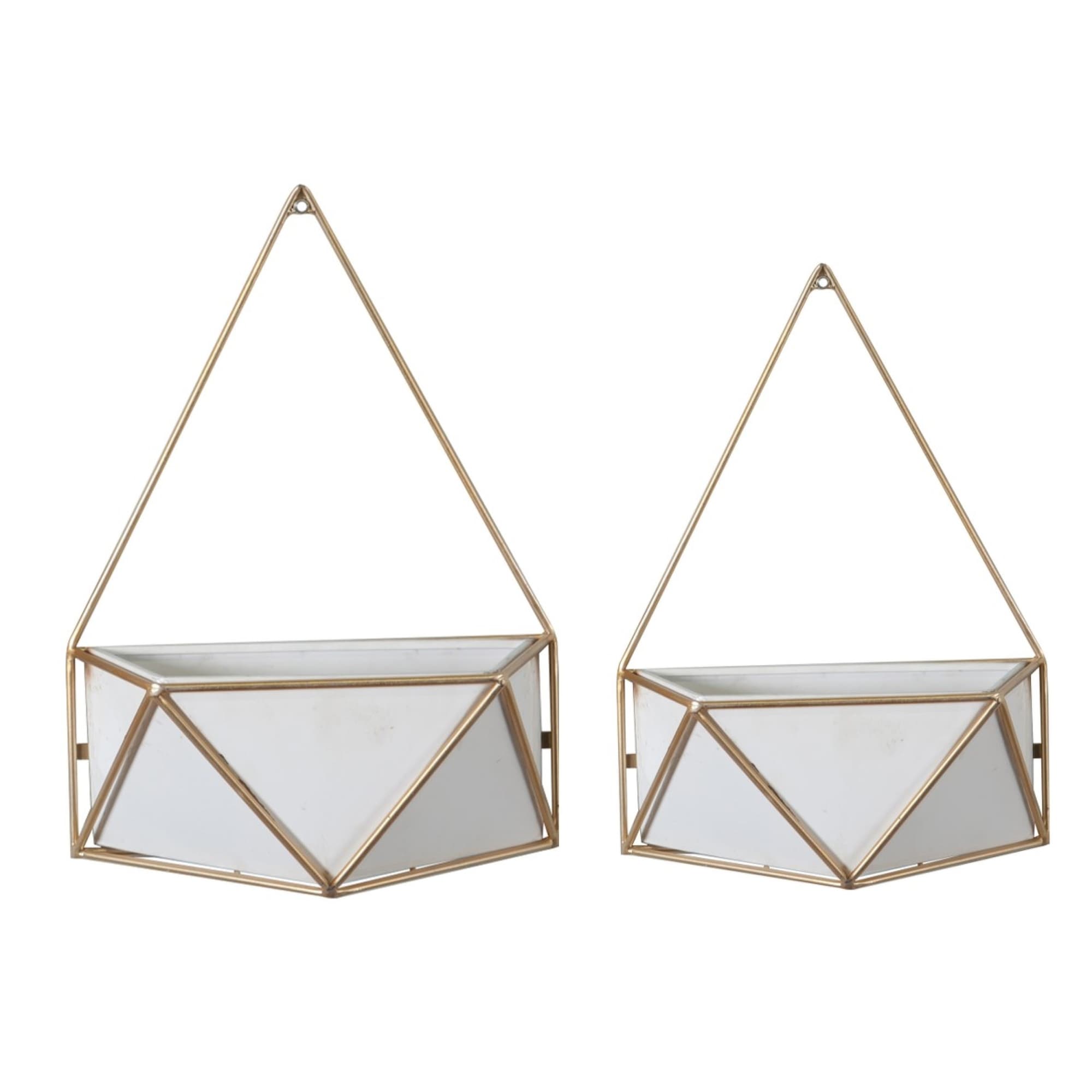 Project 62 Succulent Wall Geometric Hanging White/Gold 