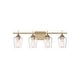 preview thumbnail 14 of 13, Savoy House Octave 4 Light 29" Wide Bathroom Vanity Light Warm Brass