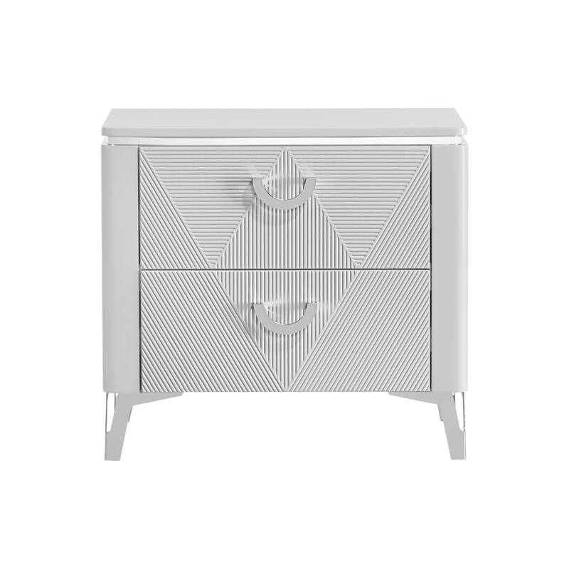 2-drawer Nightstand with Dual USB Port