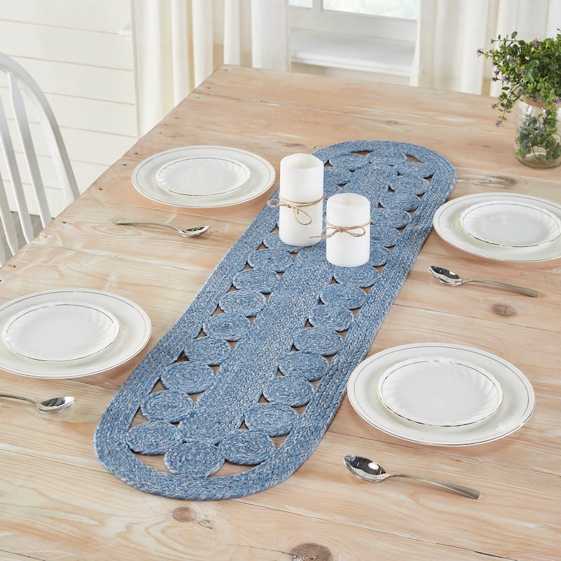 Celeste Blended Pebble Indoor/Outdoor Runner Oval