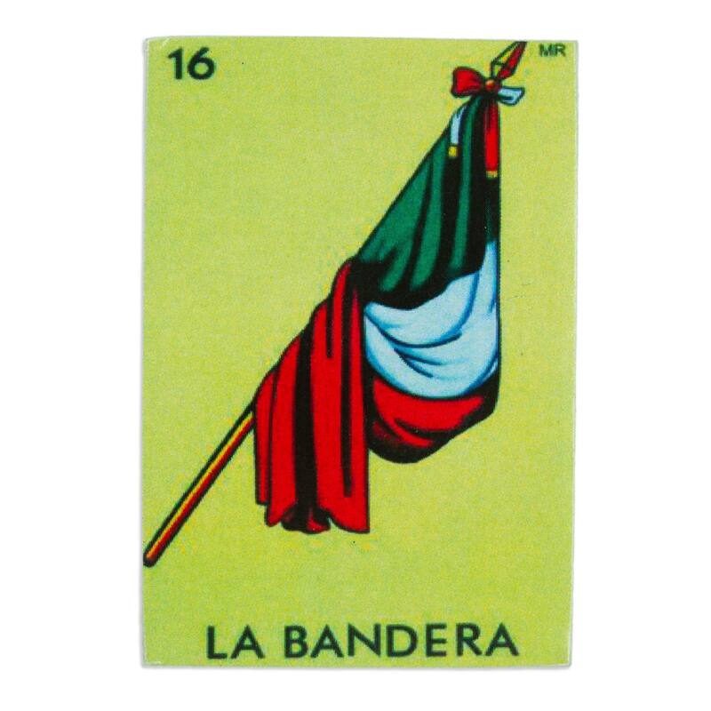 Novica Handmade Mexican Pride Decoupage Wood Magnet