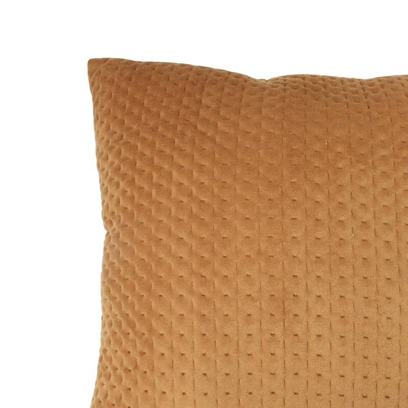 16" Orange Contemporary Textured Square Throw Pillow