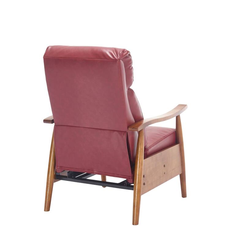 Modern 26.38" Upholstered Adjustable Chaise Lounge Chair with Wood Frame for Living Room