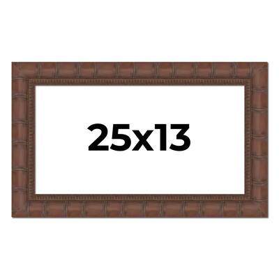 25x13 Frame Pewter Solid Wood Picture Frame Width 1.625 Inches | Interior Frame Depth 0.6875 Inches