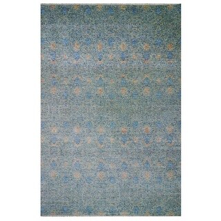 Shahbanu Rugs Blue Oversize Tone on tone Obscured and Subtle Collection ...