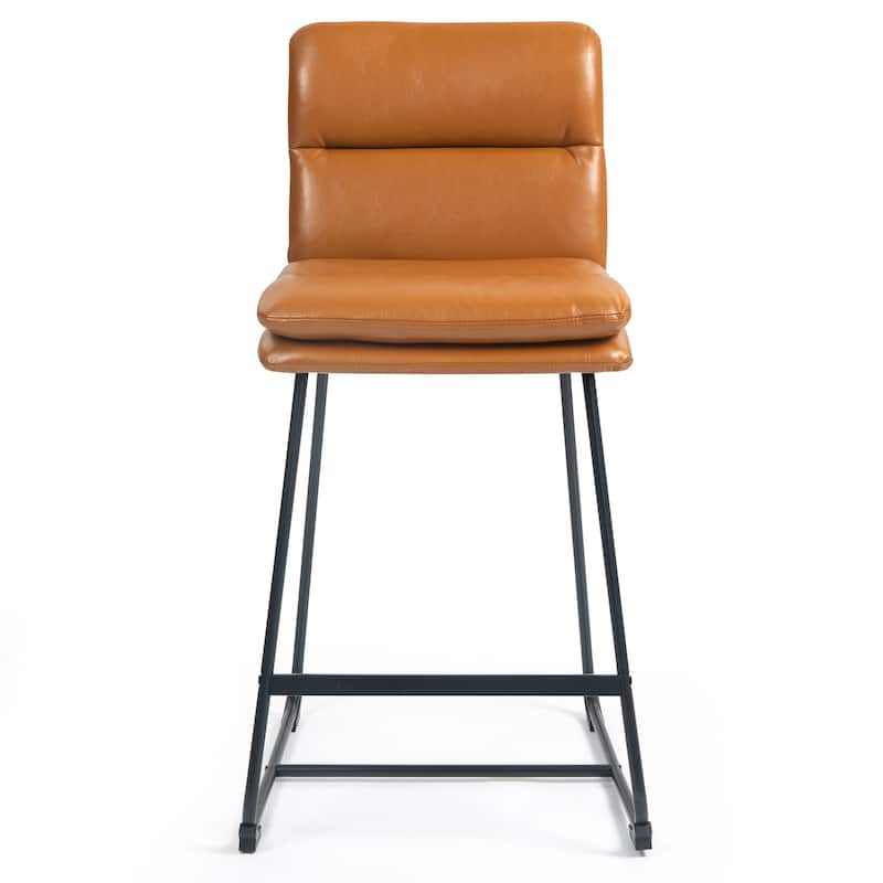 Set of 2 Aulani Upholstered Metal Frame Counter Stool