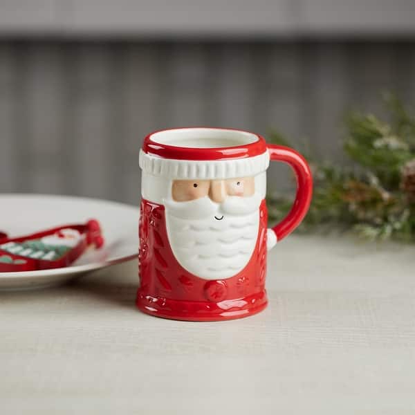 Dolomite Santa Coffee Mug Set of 2 with Glossy Holiday Finish - Bed Bath &  Beyond - 43013427