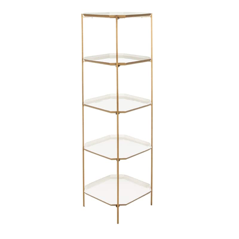 SAFAVIEH Edris 5 Tier Etagere - 16" x 16" x 53" - 16Wx16Dx53H