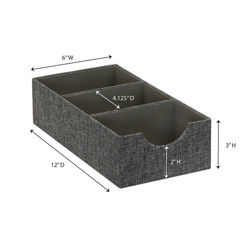 Household Essentials 3-Compartment Drawer Organizers