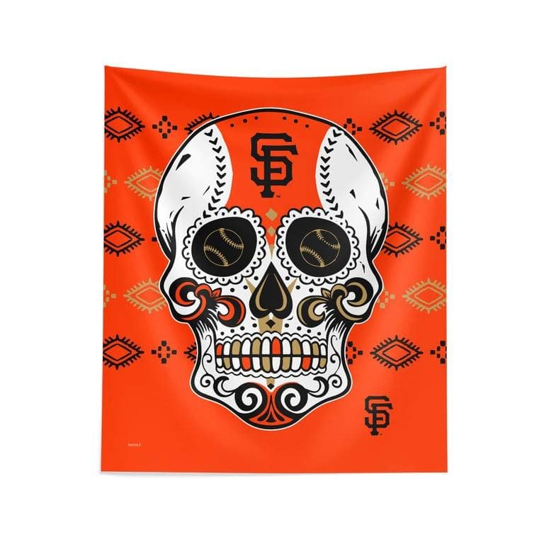 MLB Candy Skull Printed Wall Hanging - 34" x 40" - San Francisco Giants