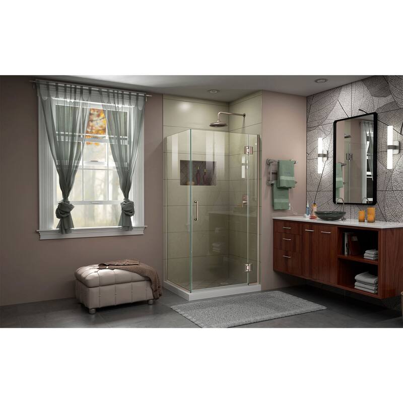 DreamLine Unidoor-X 36 3/8 in. W x 34 in. D x 72 in. H Frameless Hinged Shower Enclosure - 34" x 36.38"